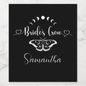 Bachelorette party gepersonaliseerde hemelse gotie wijn etiket (Enkel label)