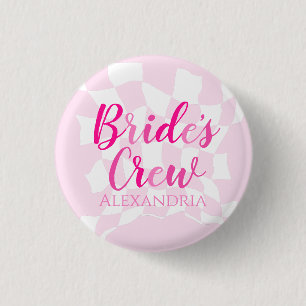 Bachelorette Party gepersonaliseerde roze naam Ronde Button 3,2 Cm