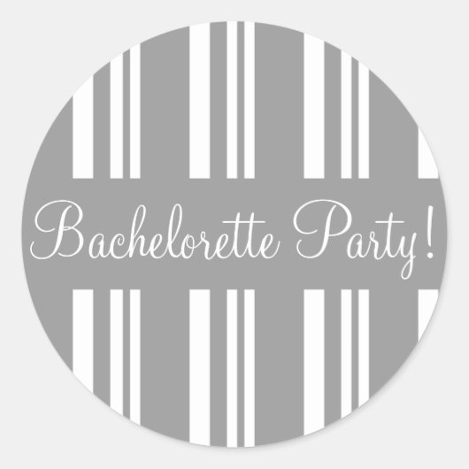 Bachelorette Party Gestreepte Envelop Sticker Seal (Voorkant)