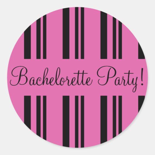 Bachelorette Party Gestreepte Envelop Sticker Seal (Voorkant)