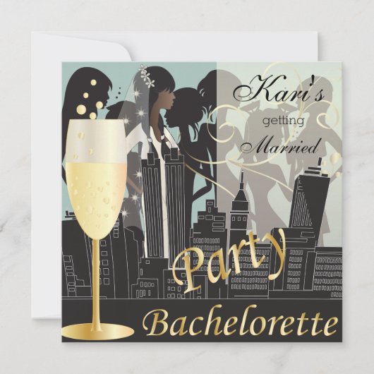 Bachelorette Party Girls Night Out - Paloma Blue Kaart (Voorkant)