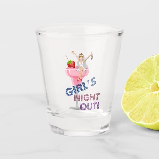 Bachelorette Party Girl's Night Out Shot Glass Shot Glas (Voorkant)