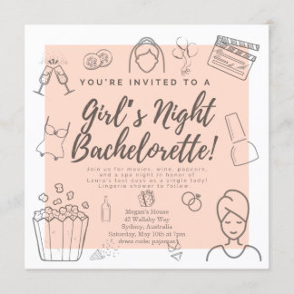 Bachelorette Party Girls Night Shower Kaart