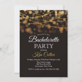 Bachelorette Party Glitter Lights Uitnodiging (Voorkant)