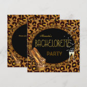 Bachelorette Party Gold Leopard Black Shoes 5 Kaart (Voorkant / Achterkant)