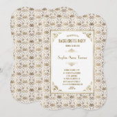 Bachelorette Party | Gold White Art Deco jaren 20 Kaart (Voorkant / Achterkant)