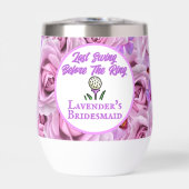 Bachelorette Party Golf Paarse Bloemen Personalise (Voorkant)