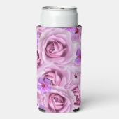 Bachelorette Party Golf Paarse Bloemen Personalise Seltzer Blikjeskoeler (Seltzer Achterkant)