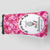 Bachelorette Party Golf Pink Bridesmaid's Gift Golfheadcover (Voorkant)