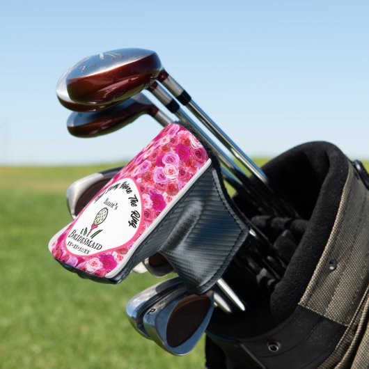 Bachelorette Party Golf Pink Bridesmaid's Gift Golfheadcover (Insitu)