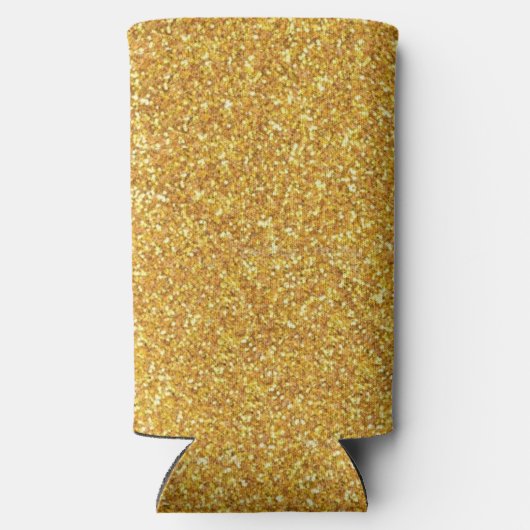 Bachelorette Party Golfen Gouden Glitter Seltzer Blikjeskoeler (Achterkant)