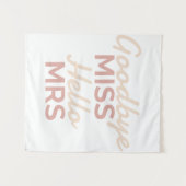 Bachelorette Party Goodbye Miss Hallo Mrs Bride Wandkleed (Voorkant (horizontaal))