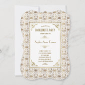 Bachelorette Party | Goud Wit Art Deco uit de jare Kaart (Voorkant)