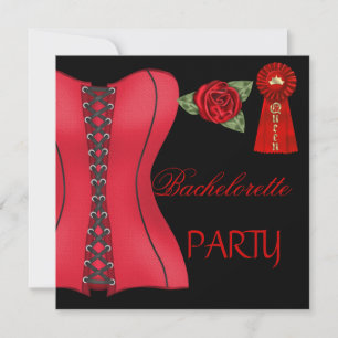 Bachelorette Party Goud Zwart Rood Corset 3 Kaart