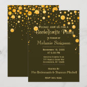 Bachelorette Party | Goudcirkels Kaart (Voorkant / Achterkant)