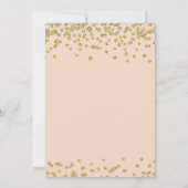 Bachelorette Party Gouden Glitter Confetti Blush Kaart (Achterkant)