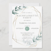 Bachelorette Party | Groene botanische grijze Jade Kaart (Voorkant)