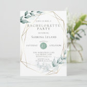 Bachelorette Party | Groene botanische grijze Jade Kaart (Staand voorkant)