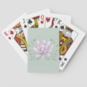 Bachelorette Party Groene en Roze Lotus Pokerkaarten (Achterkant)