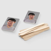 Bachelorette Party Groom's Face op een stok Handwaaier (Niet-gemonteerd)