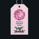 Bachelorette Party Groovy Laatste Disco Favor Cadeaulabel<br><div class="desc">Bachelorette Last Disco Favor Tags - de perfecte manier om het podium te zetten voor een onvergetelijke avond of weekend van feest! Omarm de retro vibes met dit oogverblindende ontwerp dat een levendige roze discobal, glinsterende lichten en een vleugje nostalgie bevat. De strakke en chique lay-out voegt een moderne twist...</div>