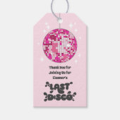 Bachelorette Party Groovy Laatste Disco Favor Cadeaulabel (Voorkant)