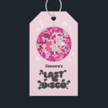Bachelorette Party Groovy Laatste Disco Favor Cadeaulabel<br><div class="desc">Bachelorette Last Disco Favor Tags - de perfecte manier om het podium te zetten voor een onvergetelijke avond of weekend van feest! Omarm de retro vibes met dit oogverblindende ontwerp dat een levendige roze discobal, glinsterende lichten en een vleugje nostalgie bevat. De strakke en chique lay-out voegt een moderne twist...</div>