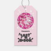 Bachelorette Party Groovy Laatste Disco Favor Cadeaulabel (Voorkant)