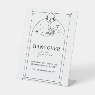Bachelorette Party Hangover Mystieke Tarot Teken Reclamebord Met Voetstuk