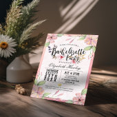 Bachelorette party heerlijke Waterverf Floral Scri Kaart