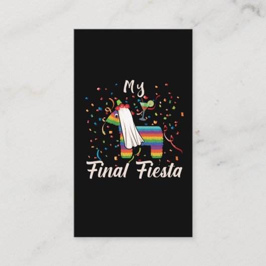 Bachelorette Party Hen Night Final Fiesta Pinata Visitekaartje (Voorkant)