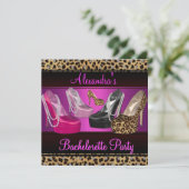 Bachelorette Party Hi-Hiel Shoes Helderroze Kaart (Staand voorkant)