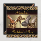 Bachelorette Party Hi Hiel Shoes Leopard Kaart (Voorkant / Achterkant)