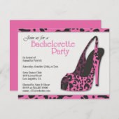 Bachelorette Party High Heel Uitnodiging (Voorkant / Achterkant)