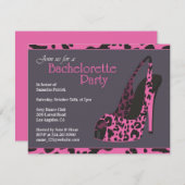 Bachelorette Party High Heel Uitnodiging (Voorkant / Achterkant)