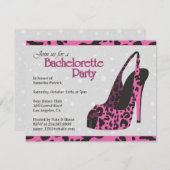 Bachelorette Party High Heel Uitnodiging (Voorkant / Achterkant)