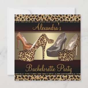 Bachelorette Party Hoge Hak Schoenen Luipaard Kaart