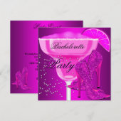 Bachelorette Party Hot Pink paarse schoenen Kaart (Voorkant / Achterkant)