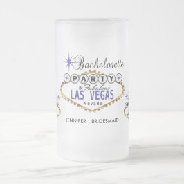 Bachelorette Party in Las Vegas - Donkerblauw Matglas Bierpul