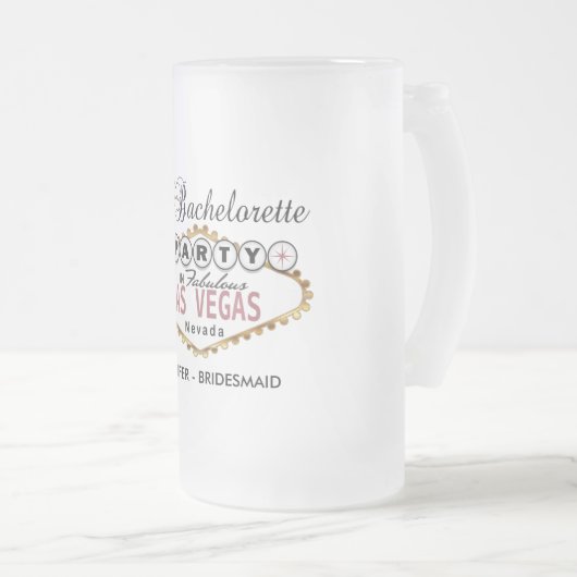 Bachelorette Party in Las Vegas - Dusty Roos Matglas Bierpul (Voorkant rechts)