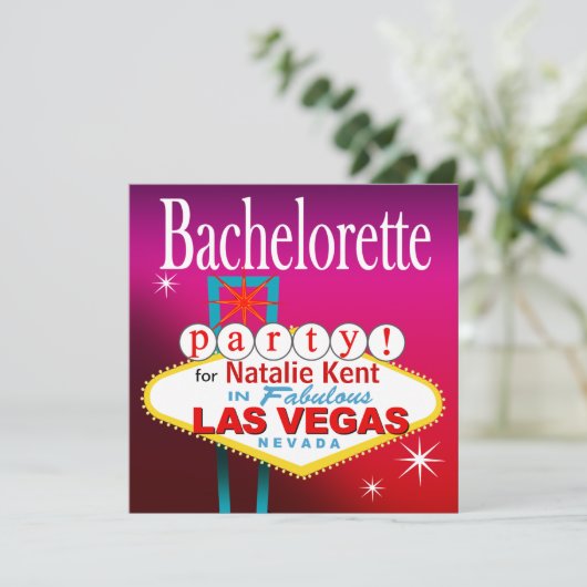 Bachelorette Party in Las Vegas Kaart (Staand voorkant)