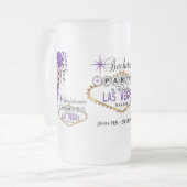 Bachelorette Party in Las Vegas - Paars Matglas Bierpul (Voorkant links)