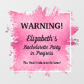 Bachelorette Party in Progress Car Raamsticker (Vel)