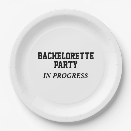 Bachelorette Party in Progress Paper Borden Papieren Bordje (Voorkant)