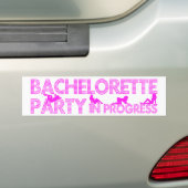 Bachelorette Party in wording Bumpersticker (Op auto)