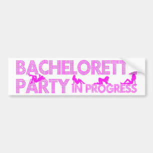 Bachelorette Party in wording Bumpersticker