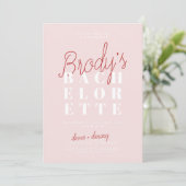 Bachelorette Party Invitation - Brody Kaart (Staand voorkant)