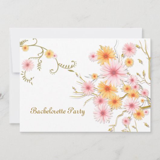 Bachelorette party Invitation card - madeliefje bl Kaart (Voorkant)
