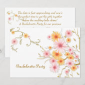 Bachelorette party Invitation card - madeliefje bl Kaart (Voorkant / Achterkant)