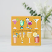 Bachelorette Party Invitation (Gold) Kaart (Staand voorkant)
